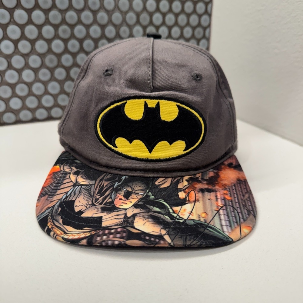 Batman Baseball Hat‎ Cap Youth Boys Graphic Snapback DC Comic One Size Fits Most